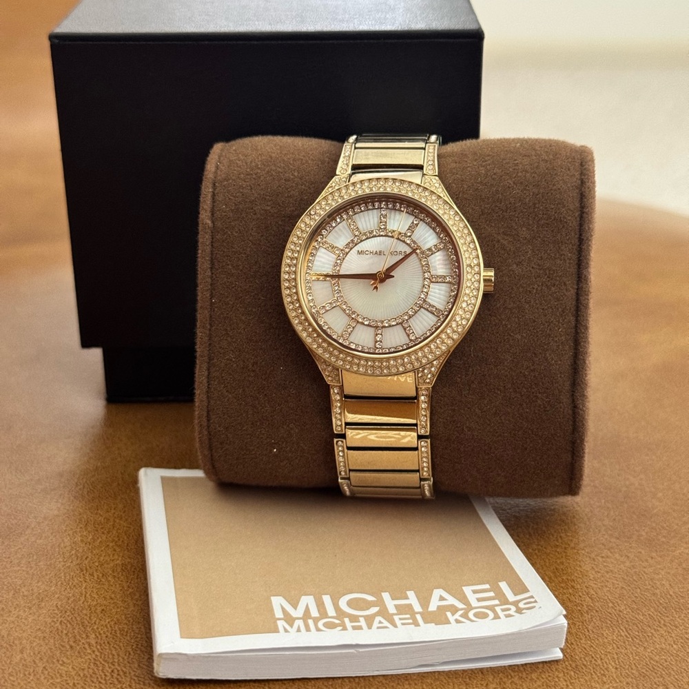 Michael Kors Gold Paved Watch